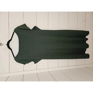 NWT Isaac Mizrahi XXL deep green stretchy midi dress
